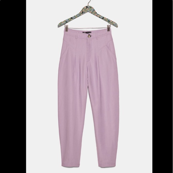 Zara slouchy Lilac Pants - Picture 14 of 16